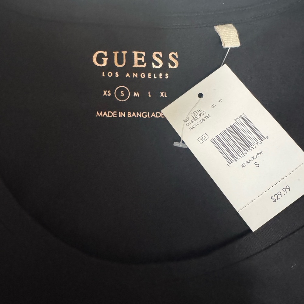 GUESS Black Tee with Red Love Graphic - Picture 3 of 4